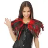 Cape gothique en plumes - noir et rouge 24248PC