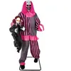 RueDeLaFete Clown effrayant avec fillette - animé, sonore, lumineux - 182cm 24622PC