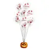 Ballon Ø 23cm - Halloween sanglant - blanc rouge - lot de 10