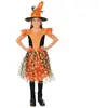 RueDeLaFete Déguisement sorcière citrouille - noir, orange - Fille - 10/12 ans 24145PC