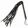 Fouet à lanières, imitation cuir, noir, 65 cm