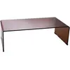 Hellin Table basse rectangulaire en verre fumé L110