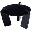 Amadeus Table basse ronde 64x40 cm en aluminium noir