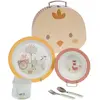 Coffret déjeuner valisette 5 pièces Justin - - Jaune - Mélamine