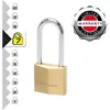 Cadenas à clé laiton massif MASTER LOCK 50mm anse d.8xh.64mm 6 goupilles