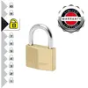 MASTER LOCK Cadenas à clé laiton massif 60mm anse d.9xh.36mm 6 goupilles 4 clés