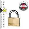 Master Lock 170EURD Cadenas à Clé en Laiton, Doré, 9,8 x 7 x 1,9 cm