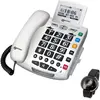 Geemarc Serenities - Téléphone filaire avec ID d'appelant/appel en instance
