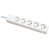 Dexlan - Multiprise 5 prises blanches ss inter 1.50 m (573430)