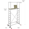 Echafaudage mobile Escalux Nimbus 250, hauteur de travail max 4,7 m