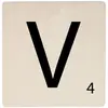 Paris Prix Homéa, Lettre Bois Déco Murale 15 x 15 cm "V"