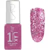 1-LAK Vernis Semi-permanent 3 en 1 de Peggy Sage pink sparkle