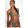Haut de maillot de bain kaki LIKO GROOVE L