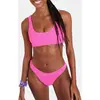 Bas de maillot de bain rose NAIDA POPCORN L