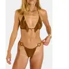 Haut de maillot de bain café LENNO NEVADA M