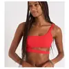 Banana Moon Haut de maillot de bain brassière rouge asymétrique ASYMO Spring M