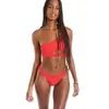 Banana Moon Haut de maillot de bain brassière rouge asymétrique ASYMO Spring XS