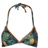Banana Moon Haut de maillot de bain triangle noir imprimé ananas NUCO PALMHILLS S