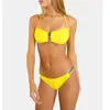 Haut de maillot de bain bandeau jaune ZINO SPRING L