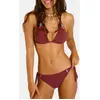 Bas de maillot de bain noué marron DASIA TOTEM XL