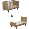 Sauthon Lit Bébé Évolutif - Little Big Bed Décor Imitation Bois Marron