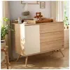Sauthon mobilier Commode 3 tiroir et 1 porte Seventies crème