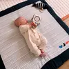 Sauthon Grand Tapis De Jeu En Double Gaze De Coton Marinière Bleu/blanc