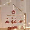 Sauthon Mobile Musical Bébé En Bois Avec 4 Jouets Rouge