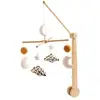 Mobile musical bébé en bois avec 4 jouets