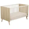 Kronos Lit bébé évolutif Chêne strié sépia
