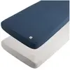 Sauthon Lot De 2 Draps Housse En Coton Pour Lit Bébé Bleu