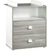 Sauthon Baby Price - Commode à langer Smile 2 tiroirs 1 niche - Chêne Silex