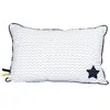 Coussin décoratif - Sauthon Baby Déco - Hello - Rectangulaire - Blanc - 32x32x8 cm