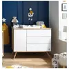 Sauthon Commode 1 Porte Et 3 Tiroirs Blancs Seventies