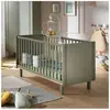 Sauthon mobilier Lit bébé évolutif Little big bed Eleonore kaki (70 x 140 cm)