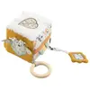 Cube d'activités  en coton blanc PROMENONS NOUS - Sauthon TU