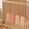 Protections de barreaux de lit bébé lot de 8 en coton rose ESMEE - Sauthon TU