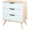 Sixties Commode 3 tiroirs Blanc