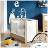 Lit Bébé 60x120 Cm Antonin Bois Et Blanc - Sauthon Meubles
