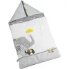 Nid d'ange bébé nomade en coton gris - Sauthon - Babyfan - 0-3 mois