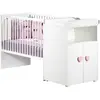 Baby Price Lit bébé combiné évolutif New Basic Boutons coeur roses (60 x 120 cm)