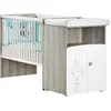 Lit combiné évolutif 120x60 en 90x190 en bois blanc TEDDY - BabyPrice TU
