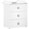 BABY PRICE Commode a langer 3 tiroirs - Boutons etoile gris - New Basic