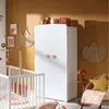 Baby Price - Armoire Basic 2 portes boutons rose babyprice - color