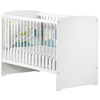 Lit bébé - 120 x 60 cm - Babyprice Basic - En bois blanc