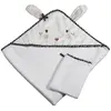 Sortie de bain lapin - SAUTHON - Miss Fleur de Lune - Blanc - 75x75cm - Coton