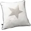Coussin décoratif - MERLIN - étoile blanche - 40x40 cm - pour chambre d'enfant