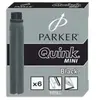 Etui de 6 mini cartouches Parker pour plume Esprit, Noir