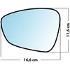 Mad Miroir De Rechange Grand Angle Côté Conducteur Citroen C3 09  / C4 10  / C5 08  / Ds3