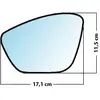 Mad Miroir De Rechange Grand Angle Côté Conducteur Peugeot 208 2012  / 308 2013  / 508